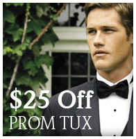 $25 Off Prom Tux
